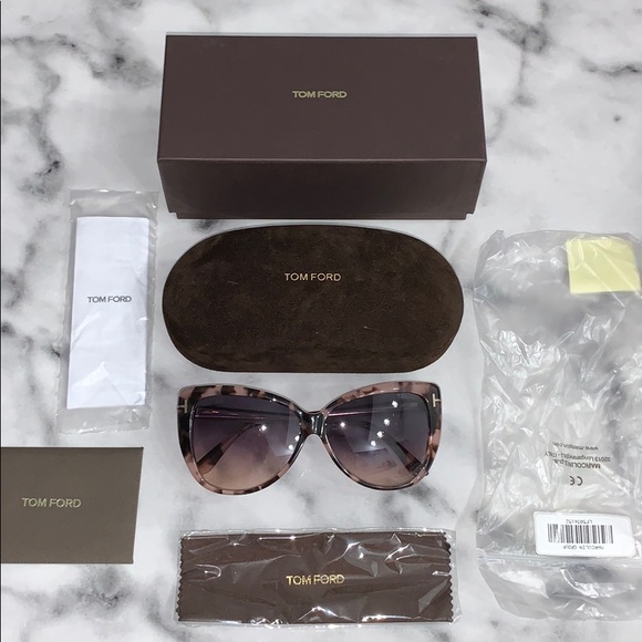 REVEKA TOM FORD SUNGLASSES IN LIGHT TORTOISE - Picture 1 of 8